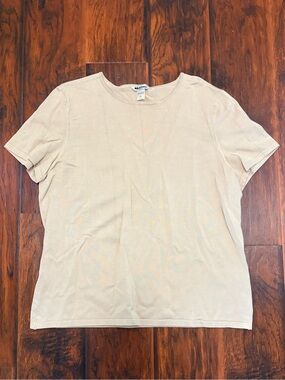 Nygard Collection Women’s XL Beige Short Sleeve Knit Top